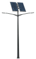 Lampa uliczna LED 2x56W / panele 2x280W / słup 6m / aku 2x200Ah
